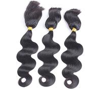 GJBXP Onda del cuerpo paquetes de cabello humano real negro natural 28 pulgadas Pelucas de cabello brasileño Pelucas de cabello humano para mujeres 150% de densidad Peluca pre arrancada 12 pulgadas