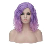 GJBXP Peluca rizada ondulada corta Bob Pelucas rosadas Ombre para niñas Fibra sintética resistente al calor Harajuku Cosplay Cabello 14 pulgadas y 21 colores Om-833