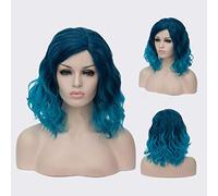 GJBXP Peluca rizada ondulada corta Bob Pelucas rosadas Ombre para niñas Fibra sintética resistente al calor Harajuku Cosplay Cabello 14 pulgadas y 21 colores Om-832