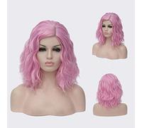 GJBXP Peluca rizada ondulada corta Bob Pelucas rosadas Ombre para niñas Fibra sintética resistente al calor Harajuku Cosplay Cabello 14 pulgadas y 21 colores Om-820