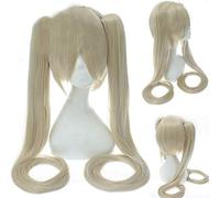 GJBXP postizos Anime Cosplay Rose Net Pelucas, pelo de fibra resistente a altas temperaturas, cola de caballo, 120 cm / 47 '' A
