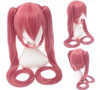 GJBXP postizos Anime Cosplay Rose Net pelucas, pelo de fibra resistente a altas temperaturas, cola de caballo, 120 cm / 47 '' C