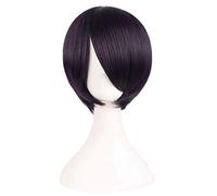 GJBXP Postizos Corto Recto Bob Sedoso Pelucas Sintéticas Venta Caliente Moda Natural Omber Mixto Dark Roots Cabello para Mujeres 14inches / 37cm Deep Purple