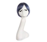 GJBXP Postizos Corto Recto Bob Sedoso Pelucas Sintéticas Venta Caliente Moda Natural Omber Mixto Dark Roots Cabello para Mujeres 14inches / 37cm Azul + gris