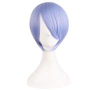 GJBXP Postizos Corto Recto Bob Sedoso Pelucas Sintéticas Venta Caliente Moda Natural Omber Mixto Dark Roots Cabello para Mujeres 14inches / 37cm Light Purple