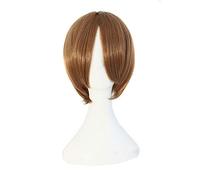 GJBXP Postizos Corto Recto Bob Sedoso Pelucas Sintéticas Venta Caliente Moda Natural Omber Mixto Raíces Oscuras Cabello para Mujeres 14inches / 37cm Amarillo Marrón