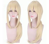 GJBXP Violet Evergarden Anime Cosplay peluca Claudia Hodgins Gilbert Bougainvillea Benedict Halloween disfraz fiesta pelucas para mujeres hombres rubia recta