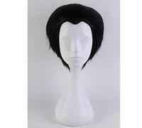 GJBXP Yuri On Ice Katsuki Yuri Short Black Cosplay Wig Men Resistente al calor sintético Anime Hair Slicked-back Disfraz Pelucas + Peluca Cap peluca negra 2