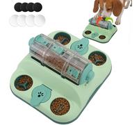 GJEASE Rompecabezas interactivo activado por patas para perros para entrenamiento de coeficiente intelectual y estimulación mental, divertido alimentador lento, 2 niveles de desafío