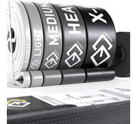 GJELEMENTS Bandas Elásticas de Musculación - Set de Gomas Elásticas Premium - Juego de Cintas de Resistencia - para Tracciones, Pull-Ups, Ejercicios de Glúteos, Entrenamiento de Fuerza, Fitness