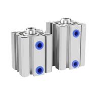 GJEXXPTST 1 Uds ACQ50 ACQ63 diámetro 50mm 63mm Carrera 10-100mm pistón Compacto Cilindro neumático Fino Cilindros de Aire Doble acción(Stroke 40mm,ACQ50)