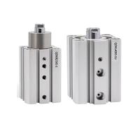 GJEXXPTST Cilindro de Aire QDK Serie QDKL QDKR 20 25 32 40mm Cilindro Abrazadera giratoria Horizontal neumático Carrera 5mm 1 Uds(QDKR40X5-SU)