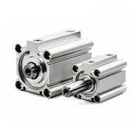 GJEXXPTST CQ2B12/16/20/25-5-10-15-20-25-30 Cilindro Compacto Tipo estándar Doble acción Sngle Rod 1 Uds(Stroke 45mm,Bore 32mm)