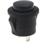 GJEXXPTST Interruptores Micro interruptores 5 unids/Lote R13-507K 16mm Hebilla sin Bloqueo 250V 3A Interruptor de botón Metal táctil Auto-reinicio Interruptor(Noir)