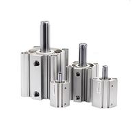 GJEXXPTST Mini Cilindro Fino neumático Serie CQ2B/CDQ2B20/25, diámetro de 20mm/25mm, Carrera 5/10/15/20/25/30/35/40/45/50mm, 1 Uds(Stroke 30mm,CQ2B 25)