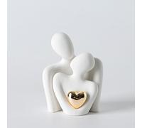 GJFASGF Mini Estatua de Pareja de Abrazos, Figura de cerámica para Amantes de la decoración del hogar es un Regalo romántico para Ella en Aniversario de Boda y San Valentín, decoración de Soporte de