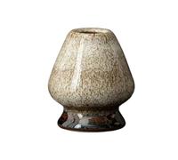 GJgfjGHK Taza infusora de té, 1 pieza de cerámica Matcha té verde Chasen, soporte para tazón de bambú para batidor de escobillas, soporte para herramientas de té, accesorios de té (Kiln Turning Brown)