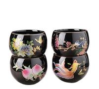 GJgfjGHK Taza infusora de té, 1 taza de té de arcilla negra que cambia de color, taza de té hecha a mano de cerámica Gongfu, sensible al calor, taza maestra para regalo de ceremonia de té (1 unidad-B)