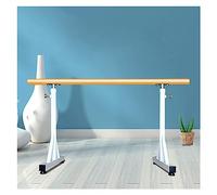 GJGHKLHL Barra de Ballet Independiente for Gimnasia, Barra Entrenamiento Danza Profesional Madera, Palos Estiramiento Ajustables y móviles for Adultos niños(White,1m)