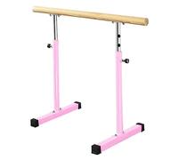 GJGHKLHL Barra de Ballet Independiente portátil for niños y Adultos Baile Ajustable Simple o Doble Madera for Entrenamientos Activos Estiramiento en casa Estudio(Pink,1m)