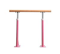 GJGHKLHL Barra de Ballet pie for Interiores Baile Madera Maciza Ajustable en Altura Vertical Antideslizante for niños y Adultos for el hogar, Escuela, Estudio, Gimnasio(Pink,1.5m)