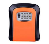 GJGHKLHL Caja de Seguridad/Caja Llaves: con Cerradura combinación y Cubierta protección Externa, Seguridad for Llaves portátil, código Tabla reinicio, Llave for Armario(Orange)