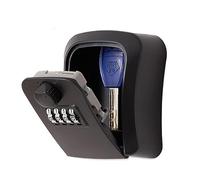 GJGHKLHL Combinación de 4 dígitos, Almacenamiento Cerradura código Alta Seguridad for Exteriores montado en la Pared, Caja Llave pequeña, Cajas Fuertes for Llaves, Bloqueo, casillero(Black)