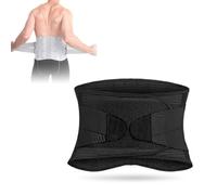 GJGHKLHL Lumbar brace Cinturón magnético autocalentable de turmalina ajustable negro, soporte lumbar, for la espalda, correa for aliviar el dolor, hombres y mujeres(Black,S)