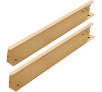 GJGHKLHL Manija de gabinete aleación aluminio, tirador borde dedo, tiradores cajón, ocultos, pomos muebles, oro cepillado, 2 piezas(Overall length 1200mm)