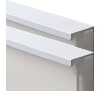 GJGHKLHL Manija invisible for gabinete, manijas ocultas, tirador de borde dedo, tiradores cajón, perillas puerta muebles, color blanco, 2 piezas(Hole distance 96mm)