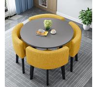 GJGHKLHL Mesa de conferencias Que Ahorra Espacio, Mesa Comedor, Oficina, Sala reuniones, recepción, negociación, 1, 4 sillas for apartamento Familiar(G)