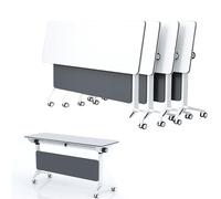 GJGHKLHL Mesas for Sala de conferencias, Mesa Entrenamiento Oficina, Utilidad móvil con Ruedas silenciosas, seminario for reuniones, Aula, 4 Uds(140x50x75cm)