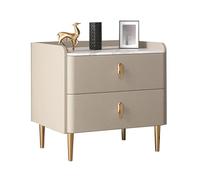 GJGHKLHL Mesita de Noche con Almacenamiento, mesita pequeña, Moderna, Mesa Auxiliar, for Sala Estar, Dormitorio, Espacios pequeños(Champagne a,50x40x50cm)