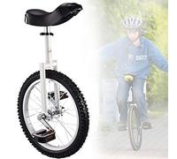 GJGHKLHL Monociclo, Monociclo de Ruedas 18 Pulgadas for niños, Monociclo Antideslizantes, neumáticos montaña, Ejercicio autoequilibrio, Bicicleta Equilibrio, Deportes al Aire Libre, físico(White)