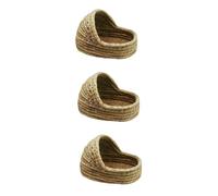 GJGHKLHL Nido de Conejo, Jaula for bichos, Casas for hámster, Conejillo Indias, Cueva for Mascotas, Ropa Cama for Erizo, for Conejito, casa Hierba for, rabino(Ax3pcs,20X15cm)