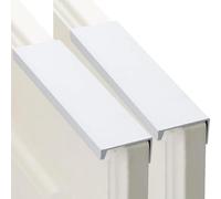 GJGHKLHL Perilla de puerta invisible aleación aluminio for armario, cocina, manija, borde dedo, tiradores cajón, plata, 2 piezas(Hole distance 160mm)