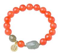 GJGHKLHL pulsera, Pulsera de jade amuleto la fortuna hetiano pulsera cristal chakra piedras naturales talismán(10mm)