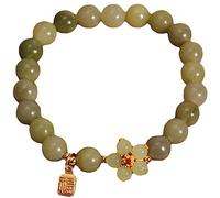 GJGHKLHL pulsera, Pulsera de jade vintage Amuleto buena suerte con cuentas Joyería talismán