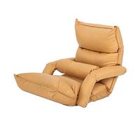 GJGHKLHL Sofá de Piso Ajustable con reposabrazos y Almohada, sillón reclinable Plegable Acolchado 42 Posiciones, Esponja Alta resiliencia(Yellow)
