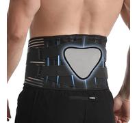 GJGHKLHL Soporte lumbar ajustable autocalentamiento terapia magnética cinturón de cintura soporte trasera doble banda hombres mujeres(XL)