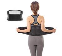 GJGHKLHL Soporte lumbar ajustable turmalina autocalentamiento terapia magnética espalda cintura cinturón de soporte banda masaje salud cuidado los huesos hombres mujeres(L)