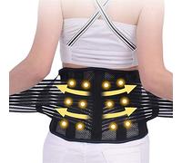 GJGHKLHL Soporte Lumbar autocalentable turmalina magnético 9 Uds hueso de acero cintura columna vertebral espalda Corrector postura cinturón alivio del dolor hombres mujeres(M)