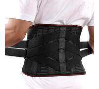 GJGHKLHL Soporte lumbar Cintura ajustable Turmalina Autocalentamiento Terapia magnética Espalda Cinturón de soporte Lumbar Banda masaje Cuidado la salud hombres mujeres(Black,XL)