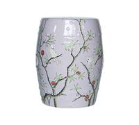 GJGHKLHL Taburete de Tambor cerámica con Flores y pájaros campestres, Nuevo Taburete Redondo Estilo Chino, tocador Creativo for el hogar for Cambiar Zapatos(Purple)