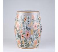 GJGHKLHL Taburete de Tambor cerámica, Muelle Decorativo, Taburete for Cambiar Zapatos, tocador Retro(A)