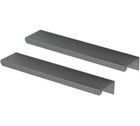 GJGHKLHL Tirador for armario de cocina, tirador con borde for dedo, tiradores for cajones, pomos for muebles, color gris, 2 piezas(Overall length 400mm)