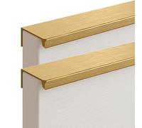 GJGHKLHL Tiradores invisibles for muebles, tiradores ocultos de aluminio for armario, cocina, for cajones, 2 piezas(Colors 2,Overall length 600mm)