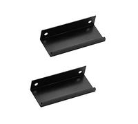 GJGHKLHL Tiradores ocultos negros, perilla de puerta invisible for armario, cocina, 2 piezas(Hole distance 160mm)