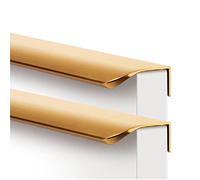 GJGHKLHL Tiradores Ocultos Pomo De Puerta Invisible Armario Cocina Tirador Borde Dedo Muebles Pomos Dorados 2 Piezas(Hole distance 118mm)