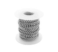 GJHGNFRDK Cadena para persianas enrollables, Cadena de Cuentas Bolas Acero Inoxidable, Rollo 10 Yardas, 1,5-3,0 mm con Conectores(2.4mm Ball Chain)